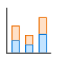 Stacked column chart icon