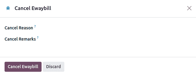 Cancel reason and remarks