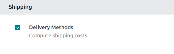 Enable the "Delivery Methods" feature in Settings.