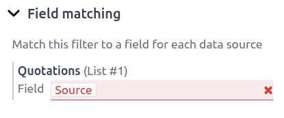 Incorrect matching field shown in red on red background
