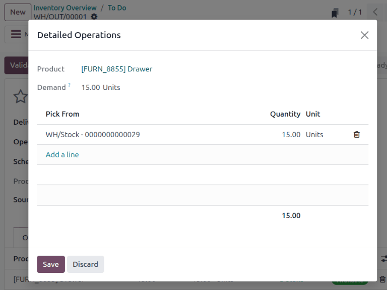 Popup for source lot number on sales order.